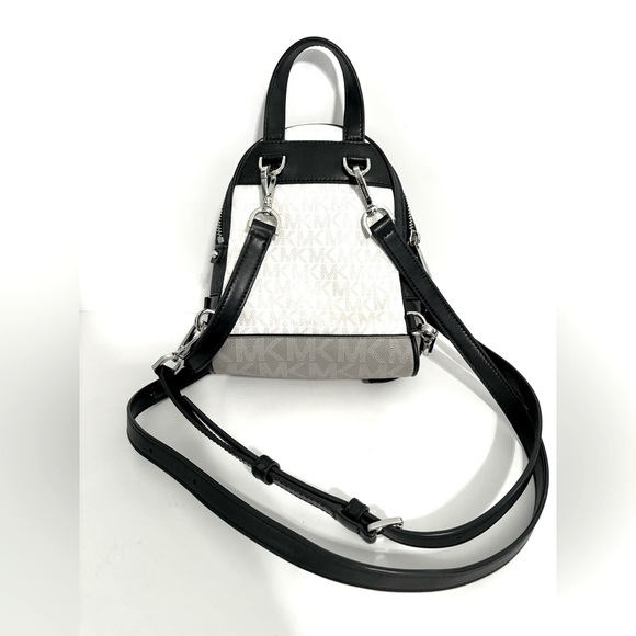 Michael Kors Mini Rhea Color-Block Logo Backpack - Picture 3 of 11